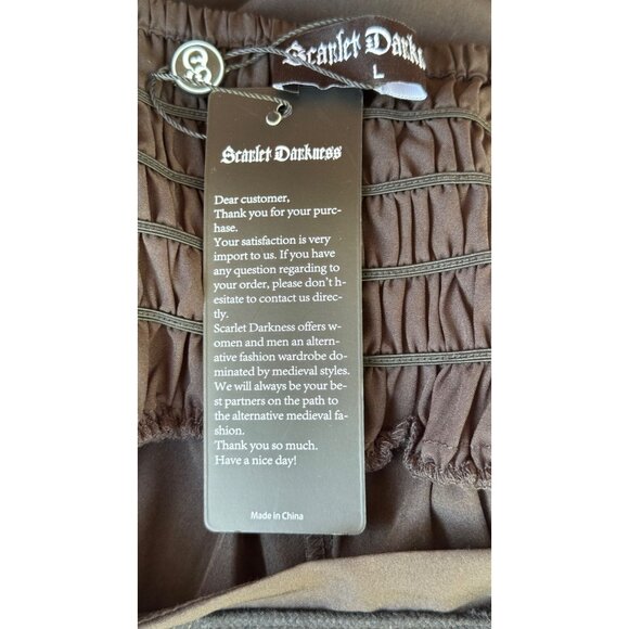 NWT Scarlet Darkness Back Lace Up Corset Skirt Long Victorian Steampunk Large - Picture 3 of 10